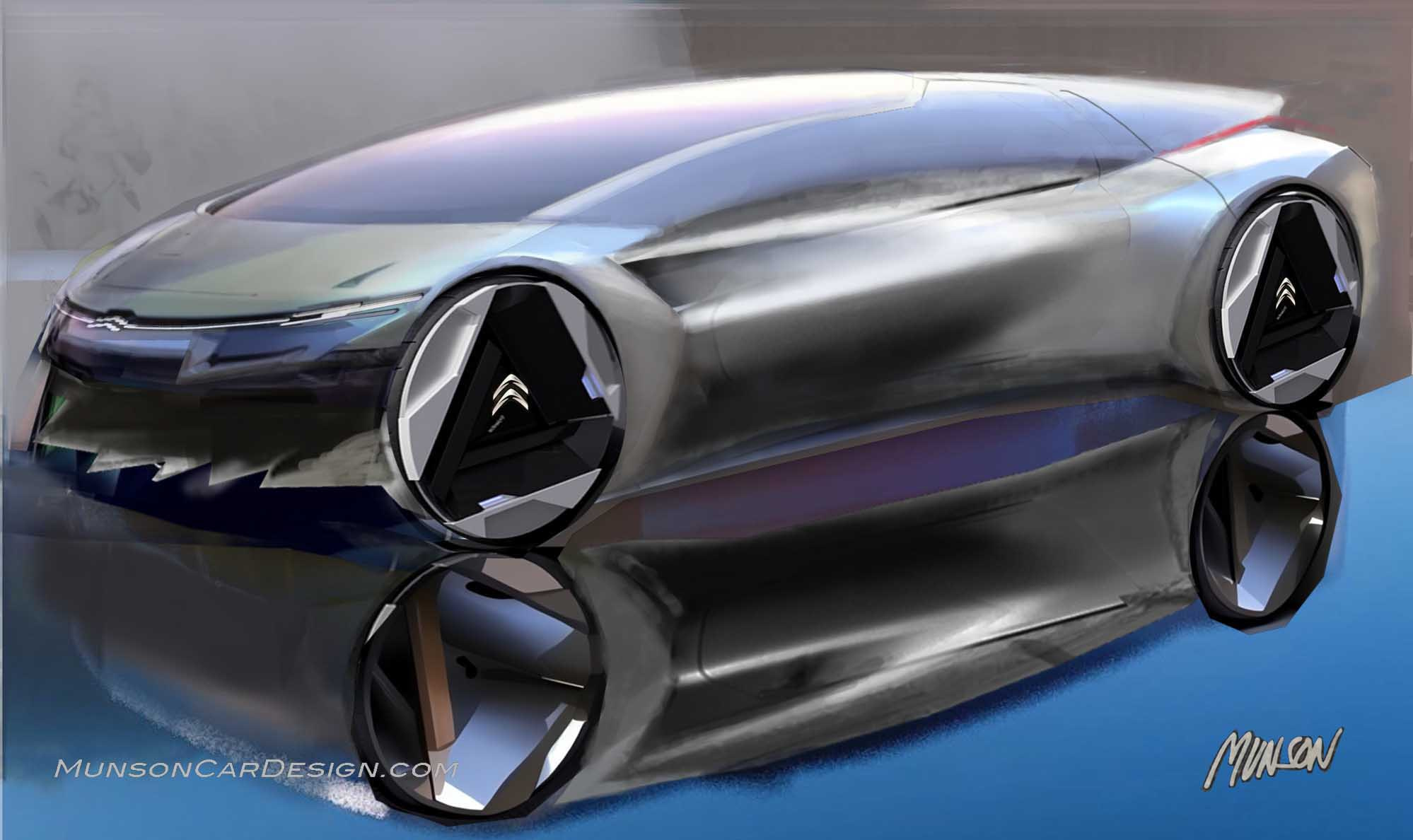 Citroen sketch using Adobe Photoshop