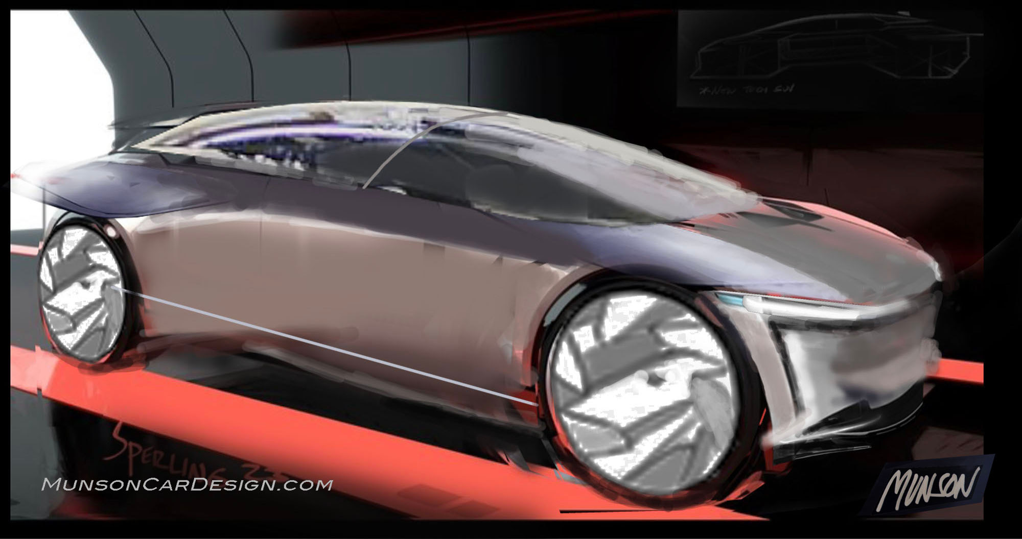 Buick shooting brake sketch done in Photoshop