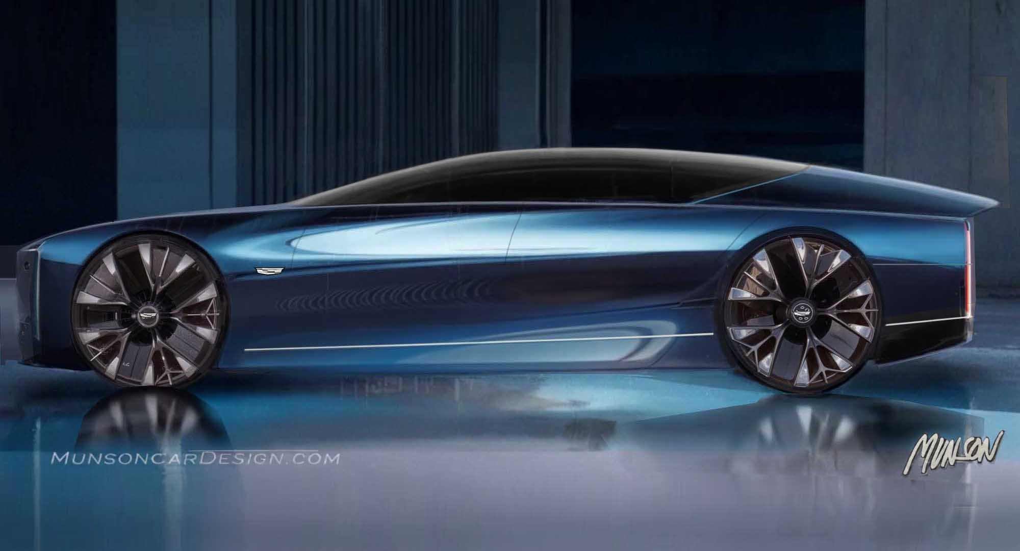 Classic Cadillac Concept side view exterior using Adobe Photoshop and Vizcom.ai