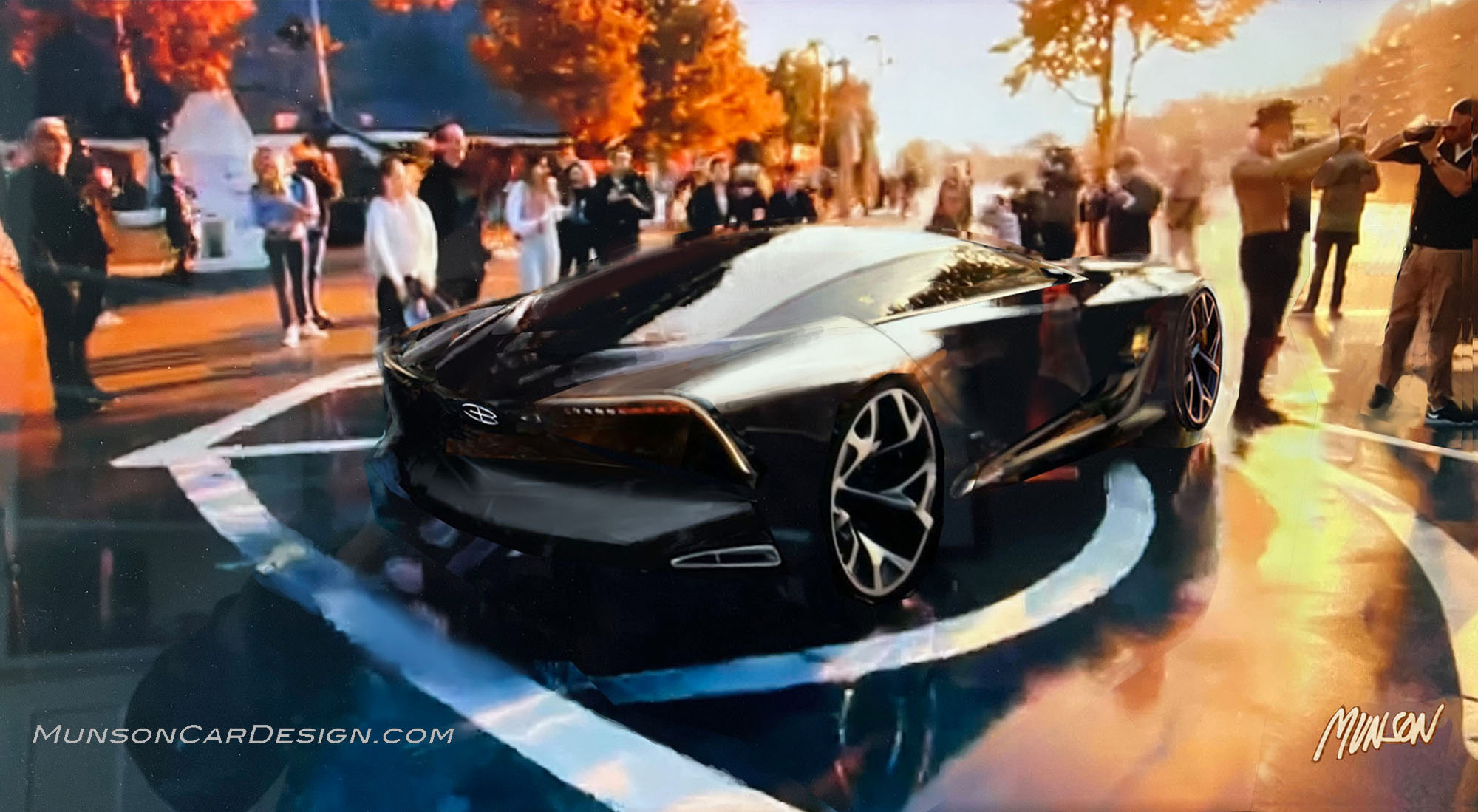 Early rough version of Bugatti design