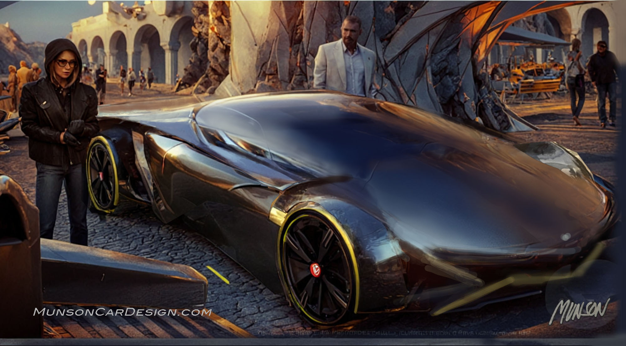 Ferrari Daytona front 3/4 using Photoshop and Vizcom.ai