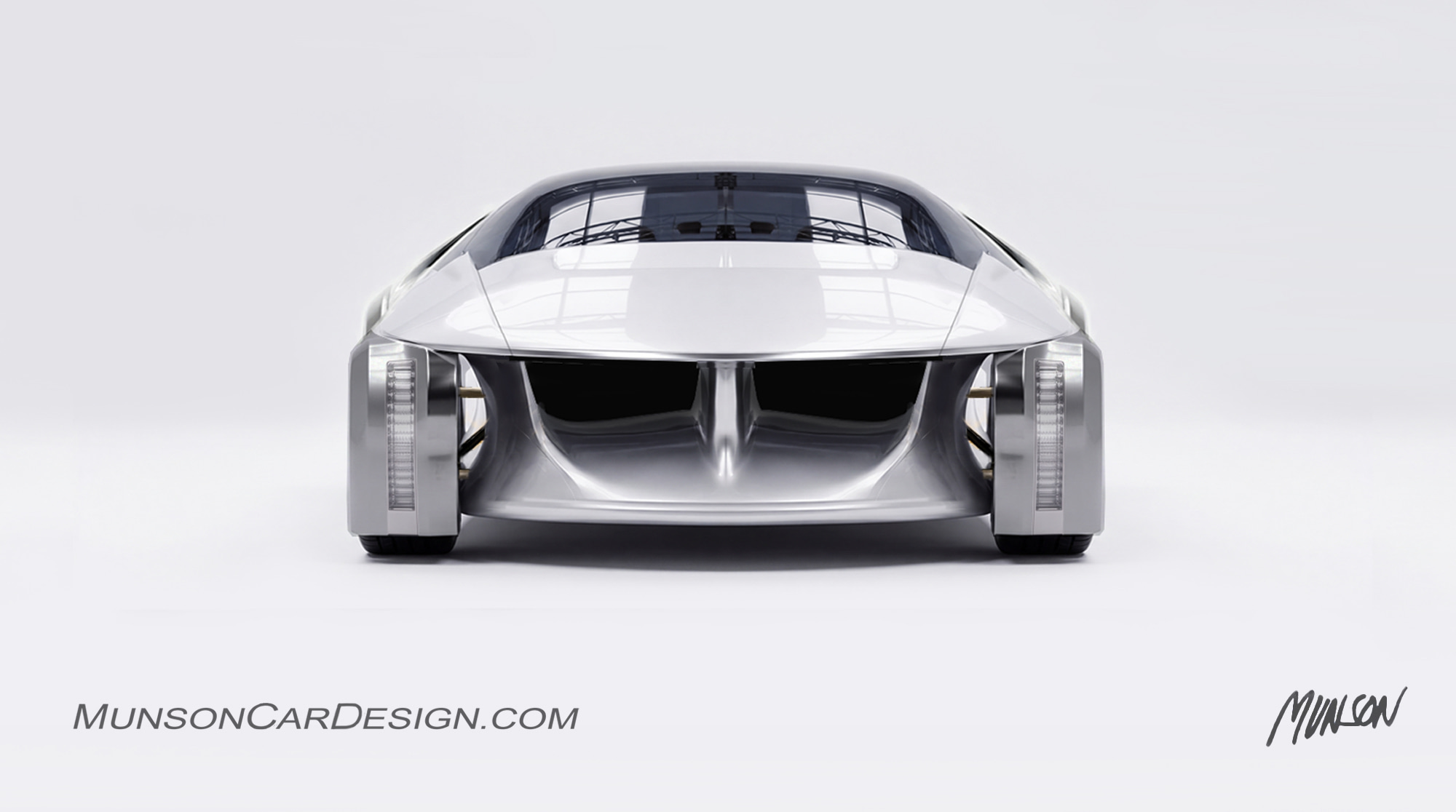 Futuristic exterior concept car using Adobe Photoshop Elements and Vizcom