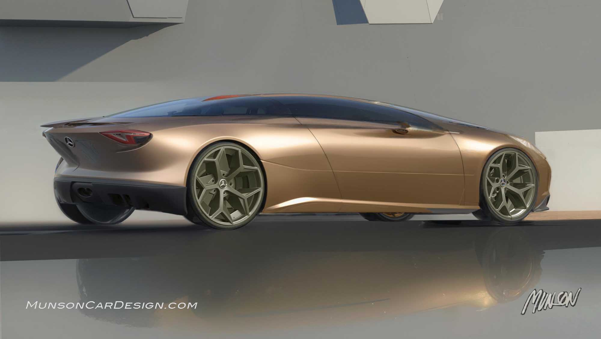 Mercedes coupe using Vizcom.ai and Adobe Photoshop