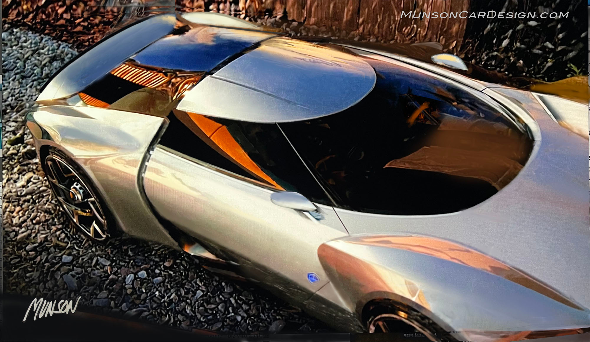 Lancia Stratos exterior concept using Adobe Photoshop and ChatGPT Sora