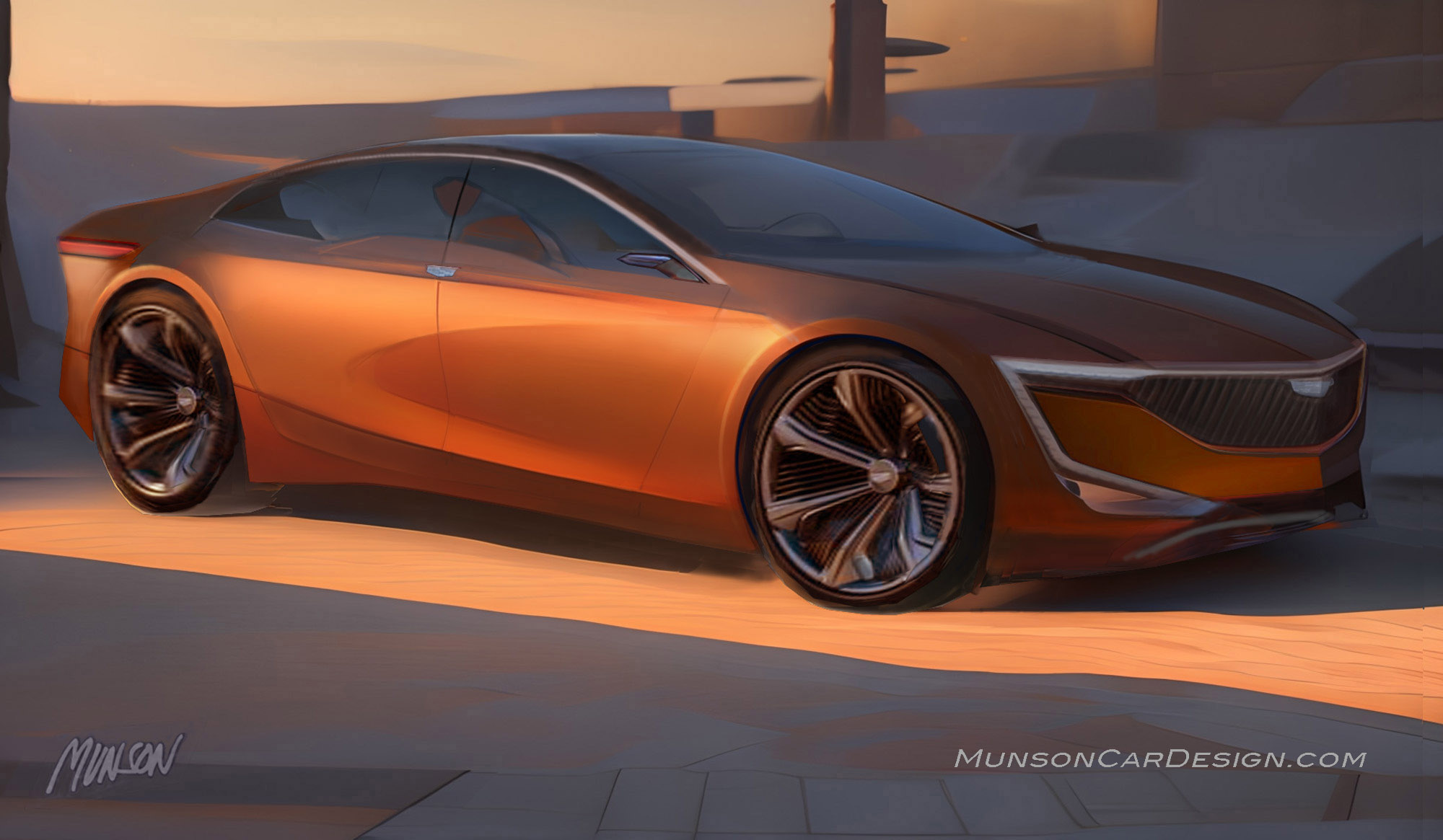 Cadillac Vision sedan concept using vizcom.ai