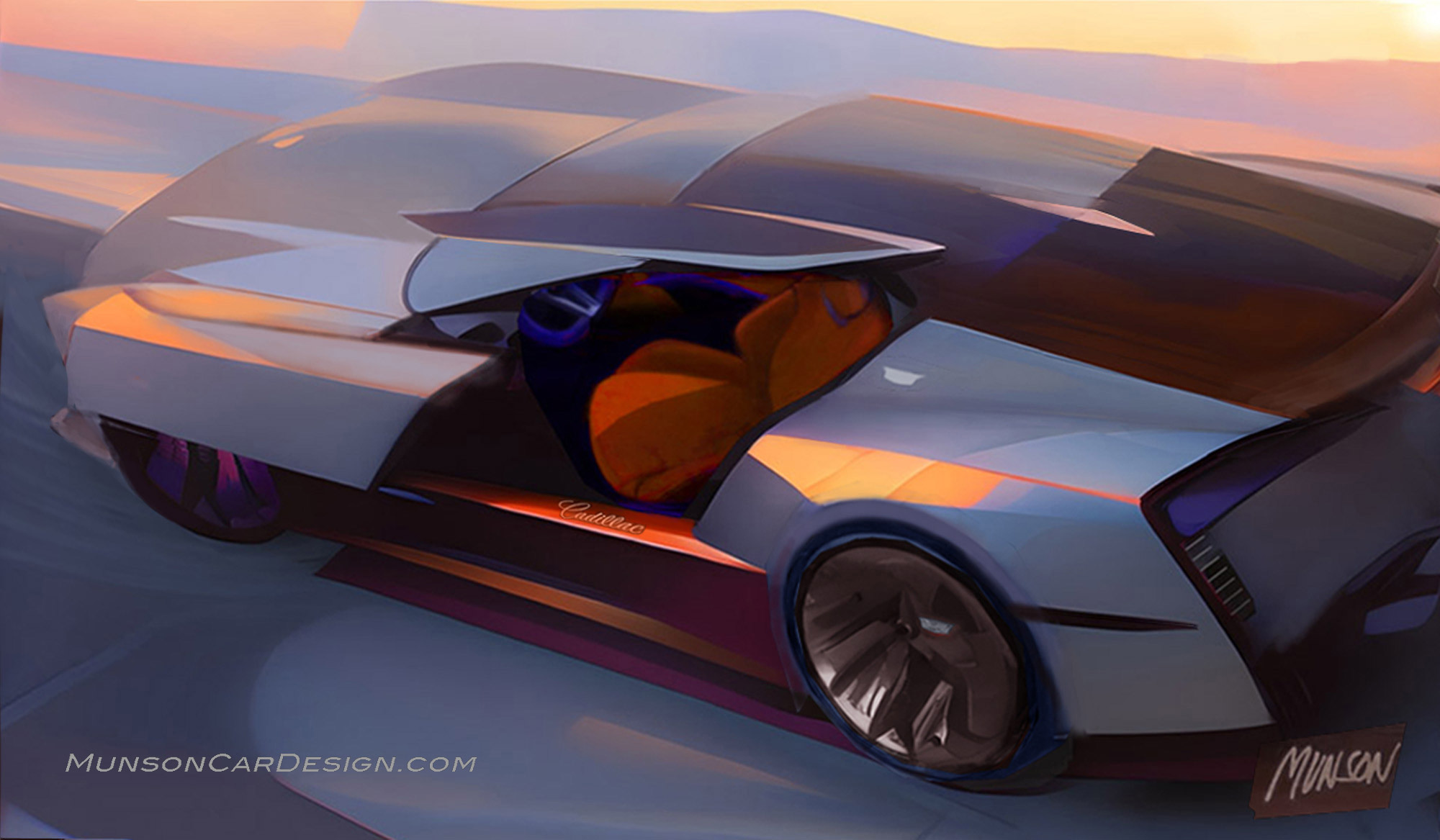 Cadillac coupe exterior concept using Photoshop and Vizcom.ai