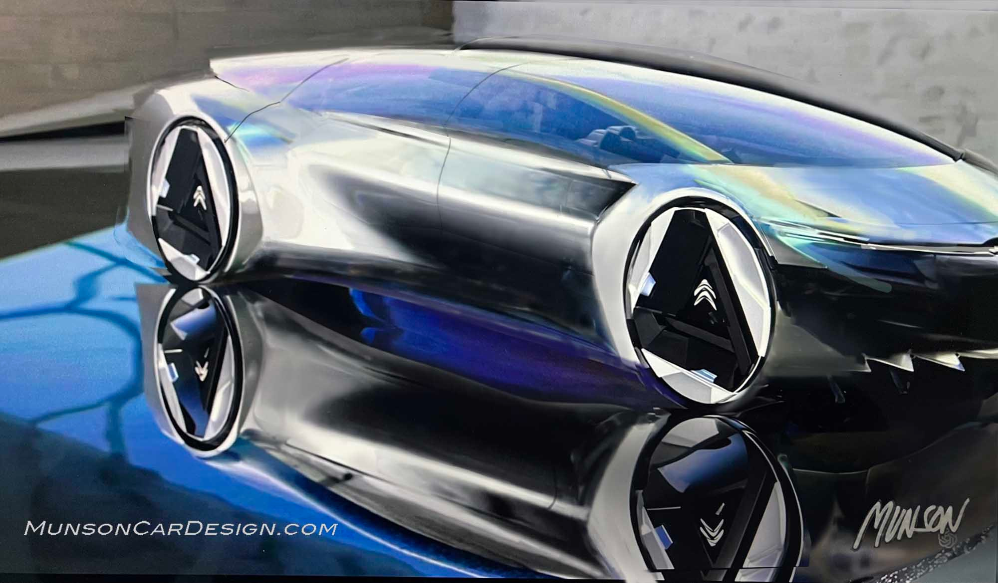 Citroen rendering using Adobe Photoshop and ChatGPT Sora