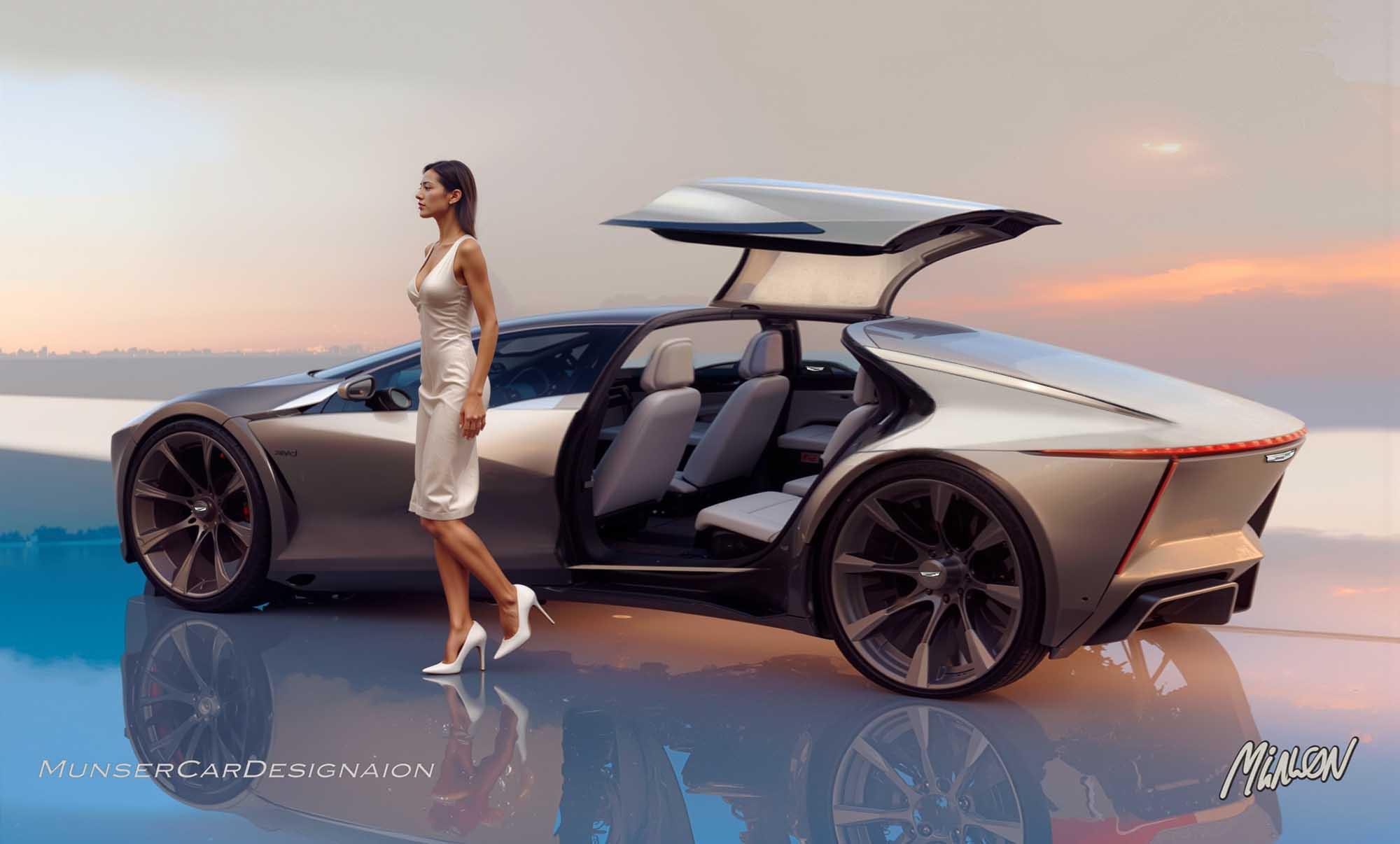 Cadillac Vision using Adobe Photoshop and Vizcom.ai