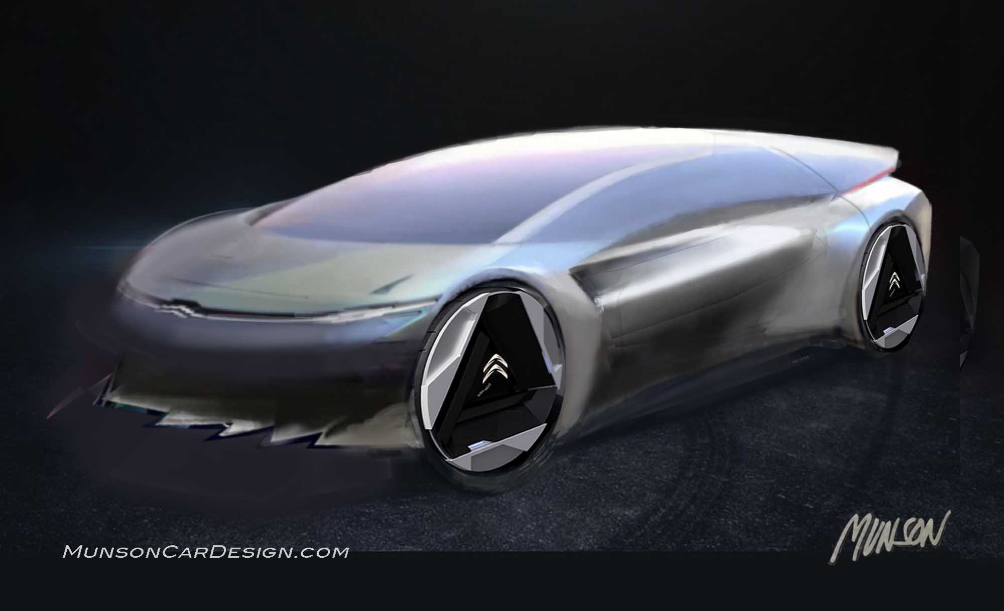 Citroen sketch using Adobe Photoshop