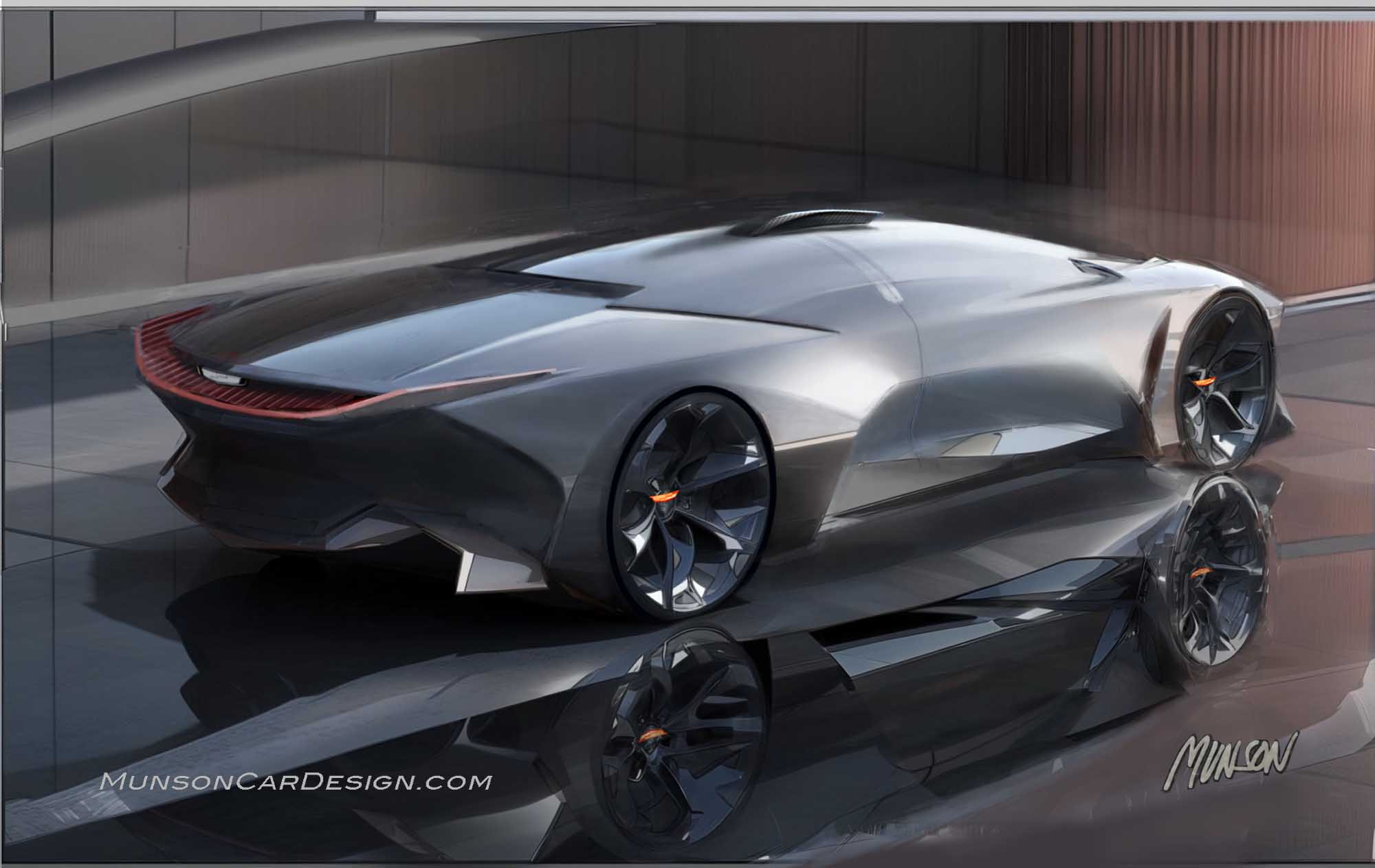 Cadillac Race Car form study using Photoshop and Vizcom