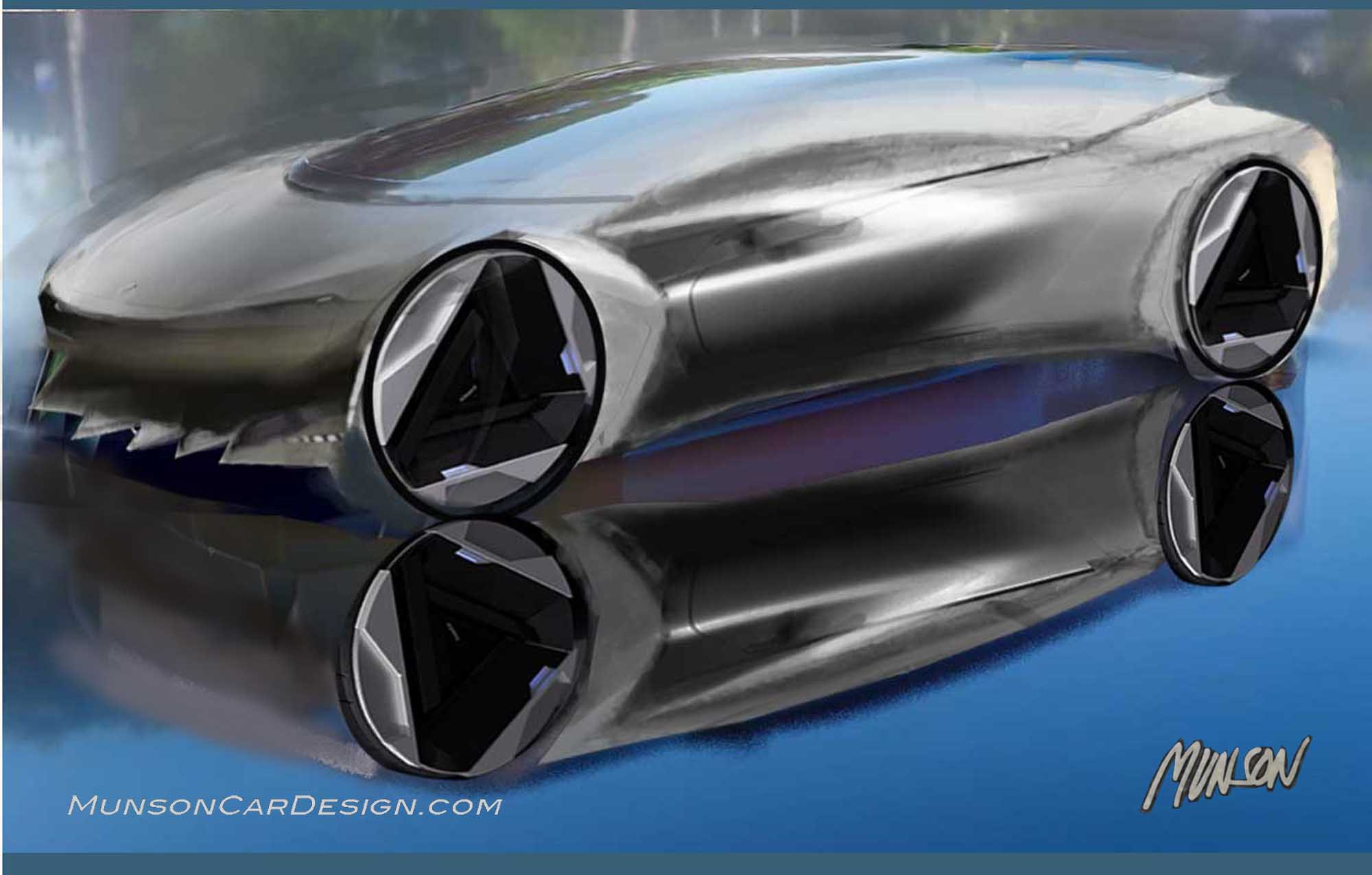 Citroen sketch using Adobe Photoshop