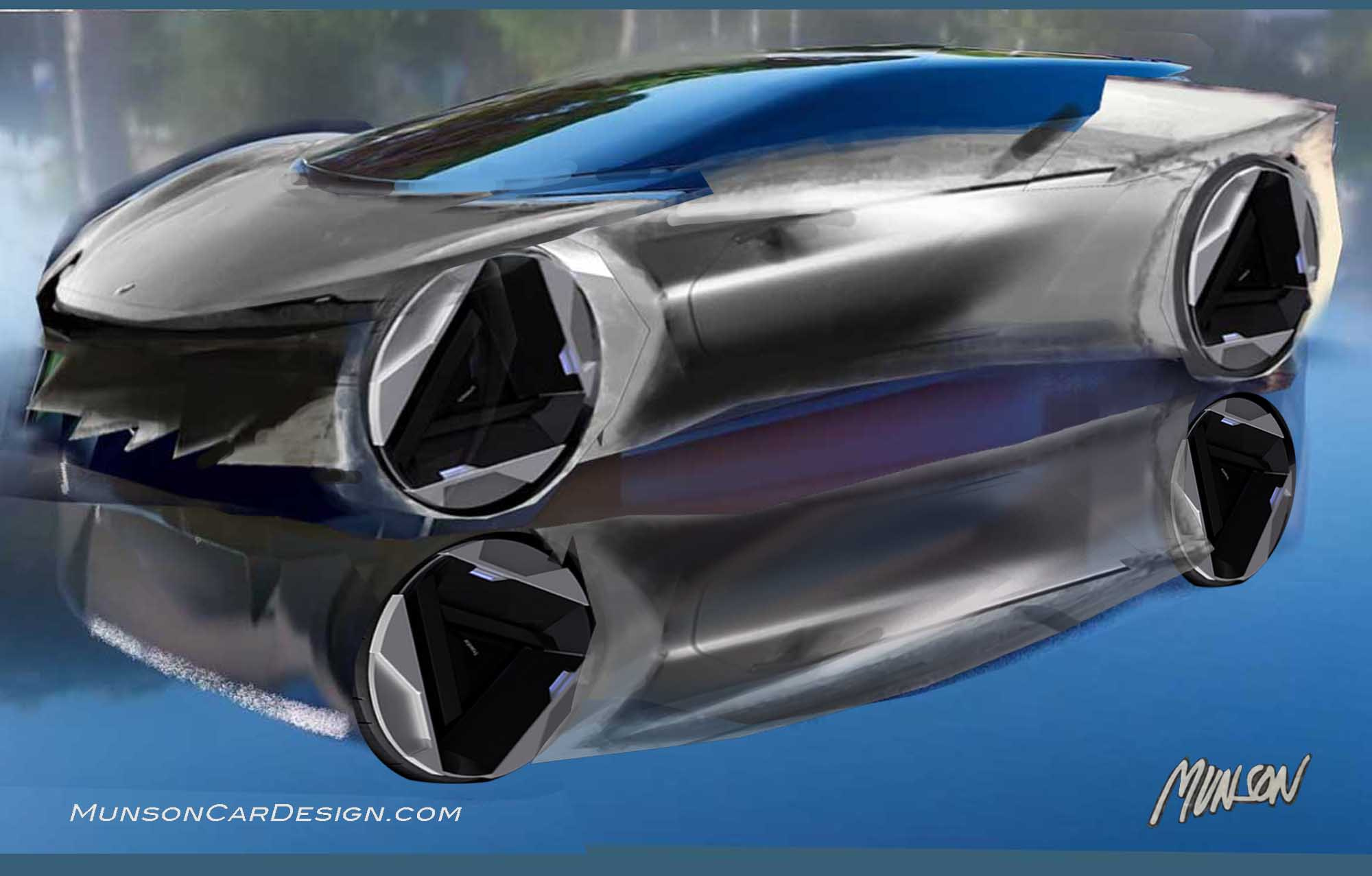 Citroen sketch using Adobe Photoshop