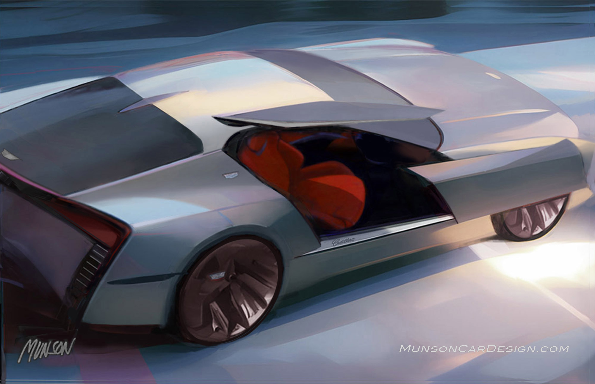 Cadillac coupe exterior concept using Photoshop and Vizcom.ai