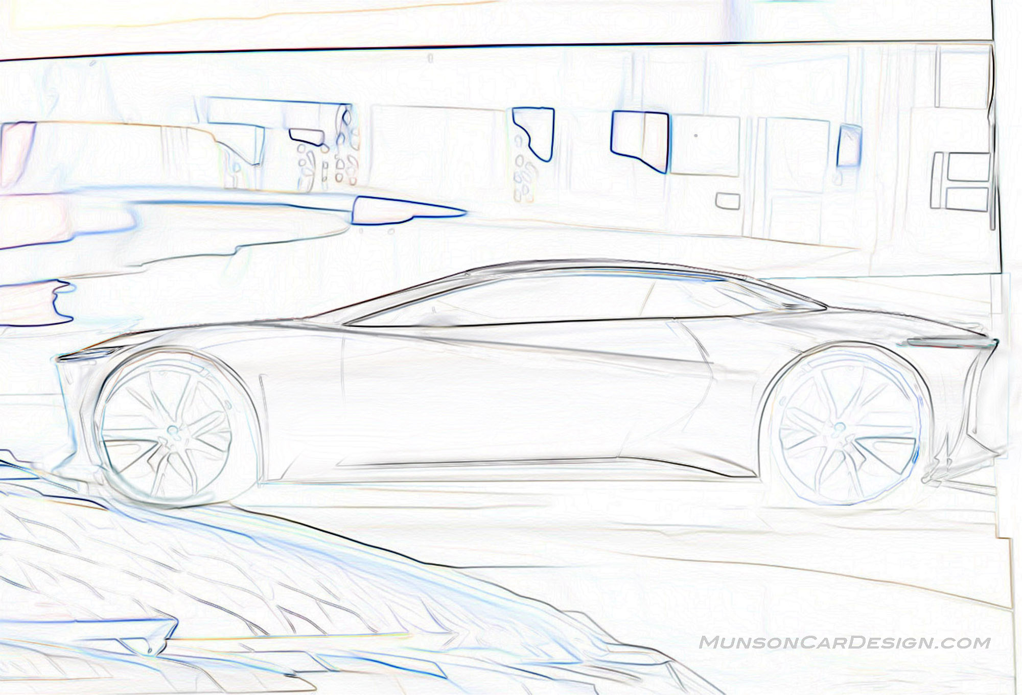 Buick Riviera Concept Car using Photoshop