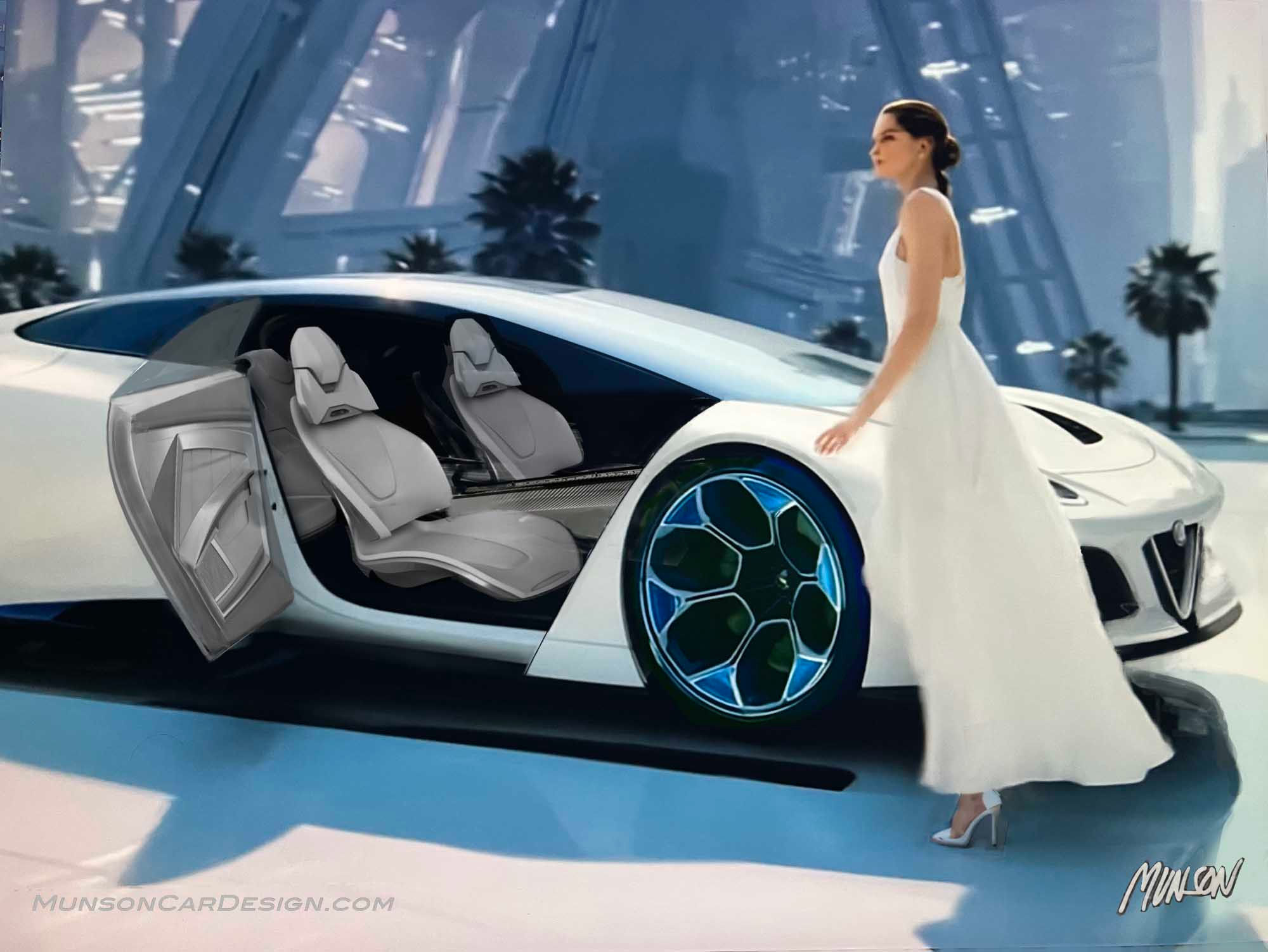 Alpha Romeo Interior using Adobe Photoshop, Vizcom.ai and Runway ML