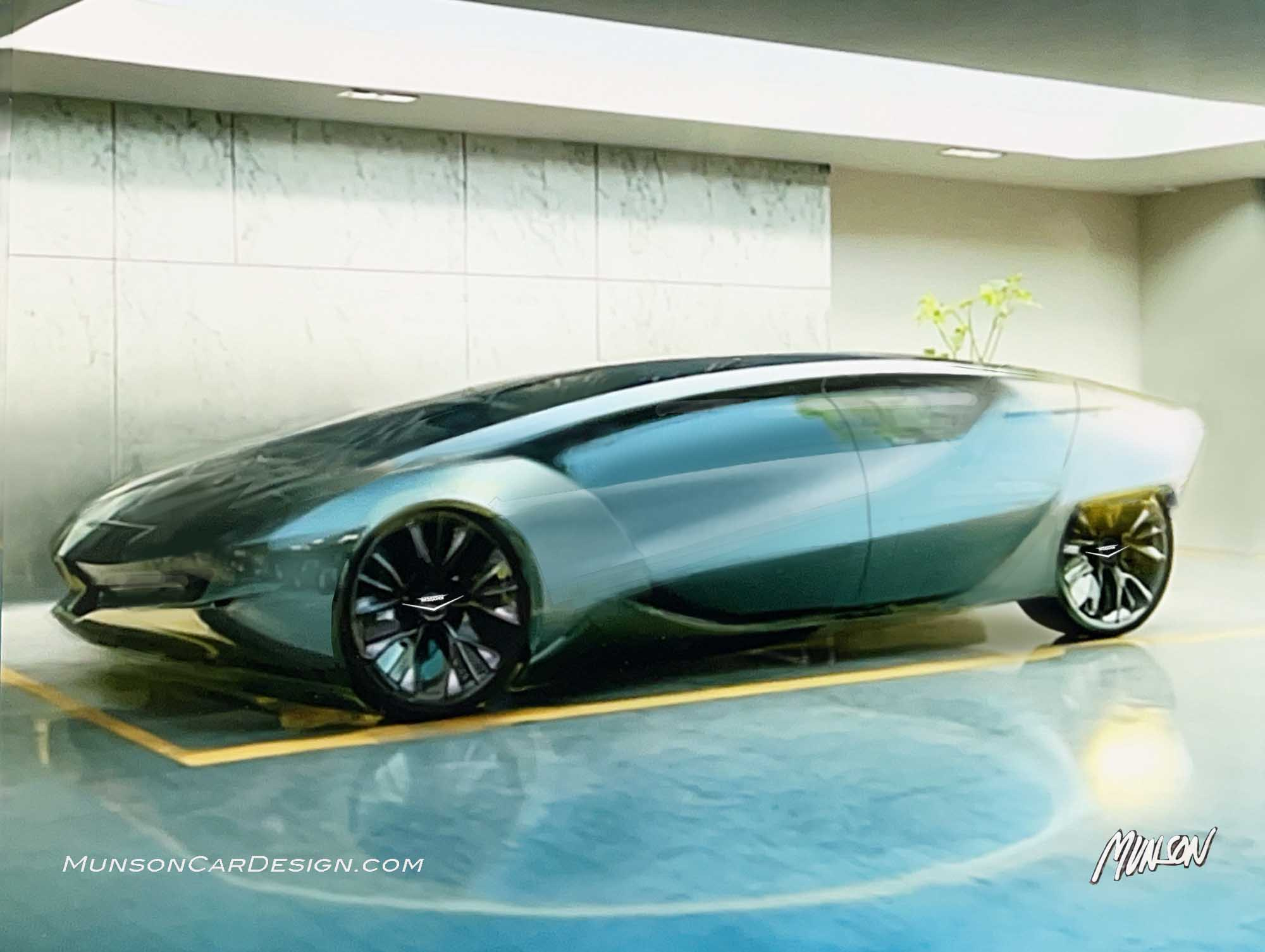 Retro Cadillac using Adobe Photoshop and Vizcom.ai