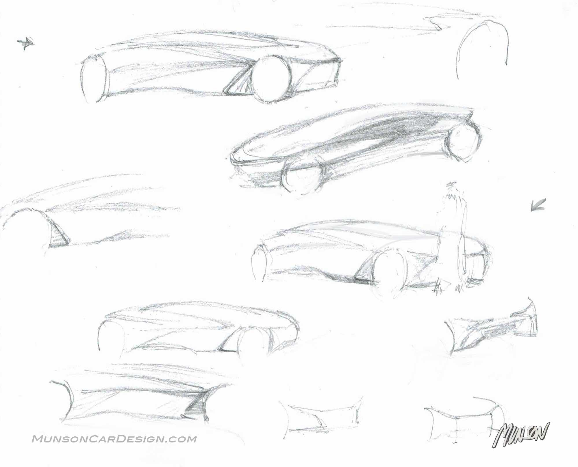 Initial pencil sketches