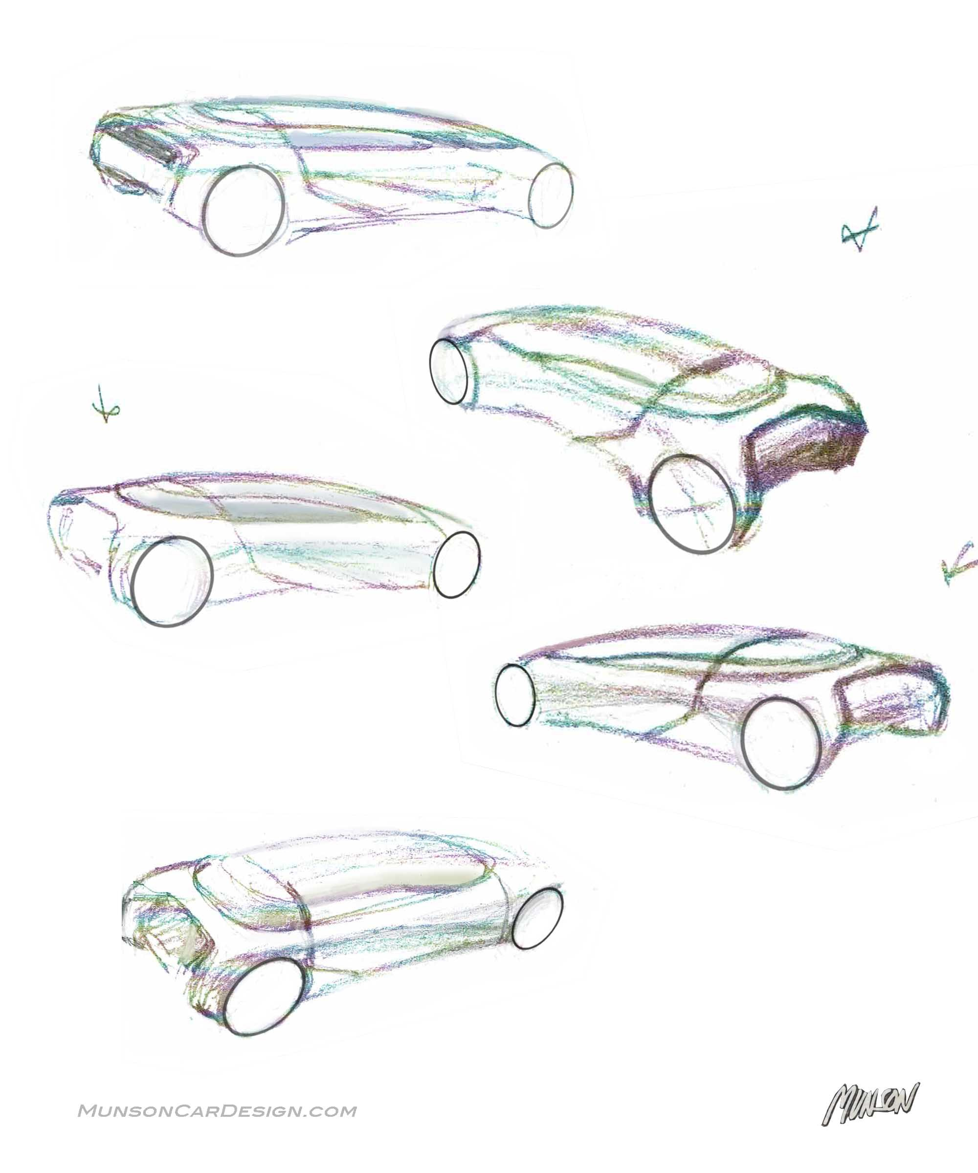 original paper and pencil sketches