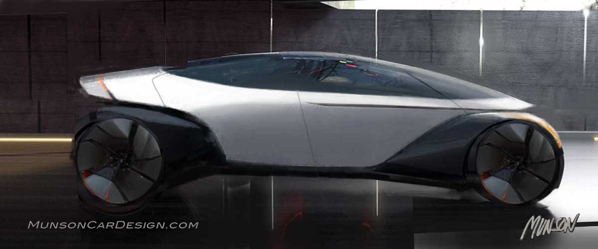 Original rendering of Chevrolet Future Vision using Adobe Photoshop