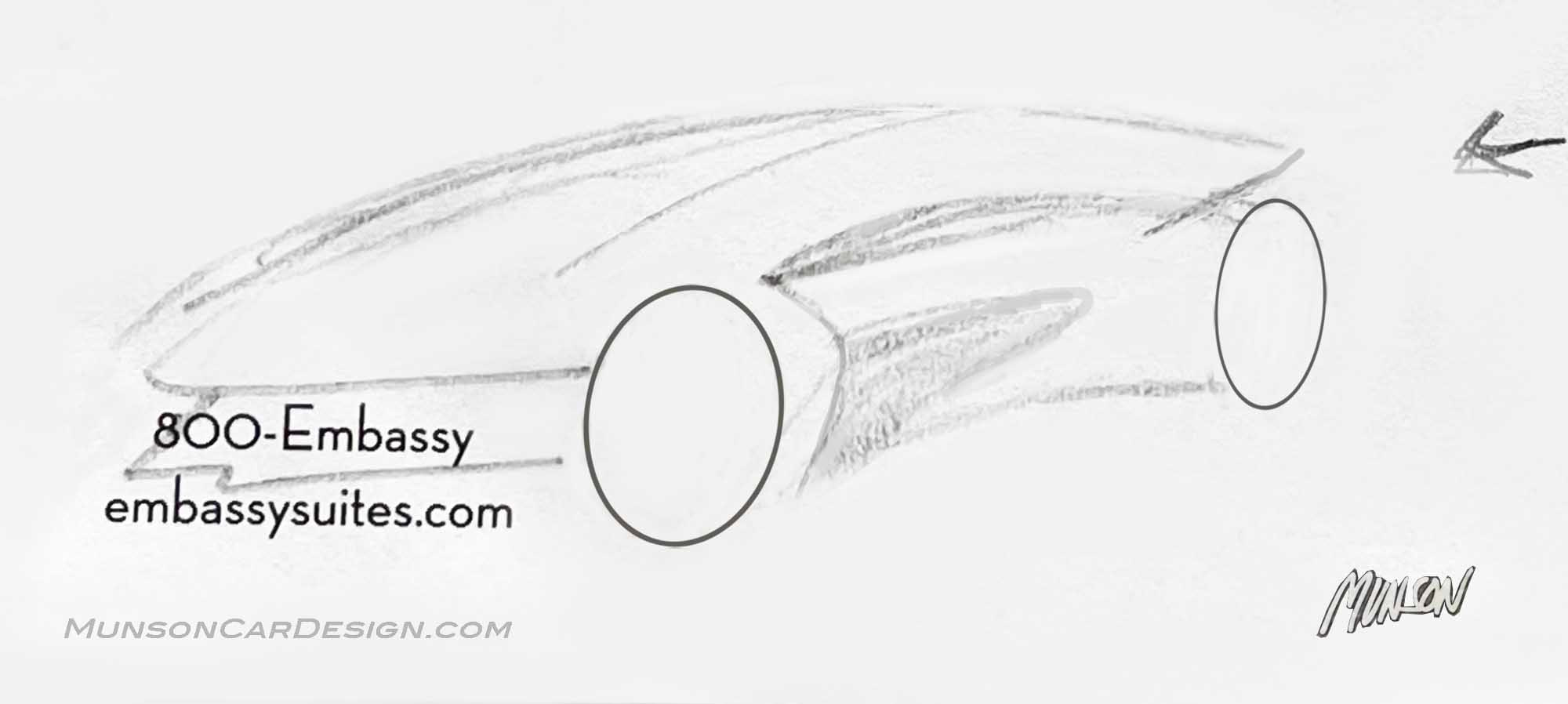 Initial pencil sketch