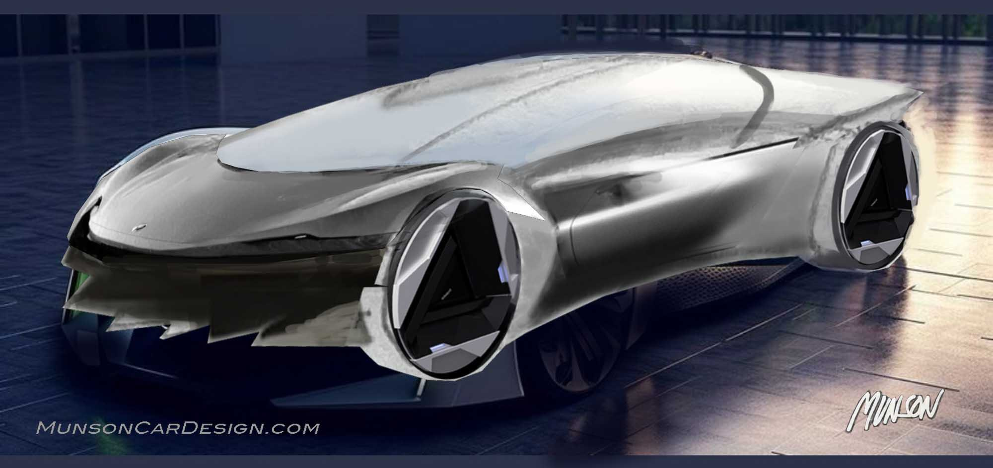 Early sketch of Citroen using Adobe Photoshop