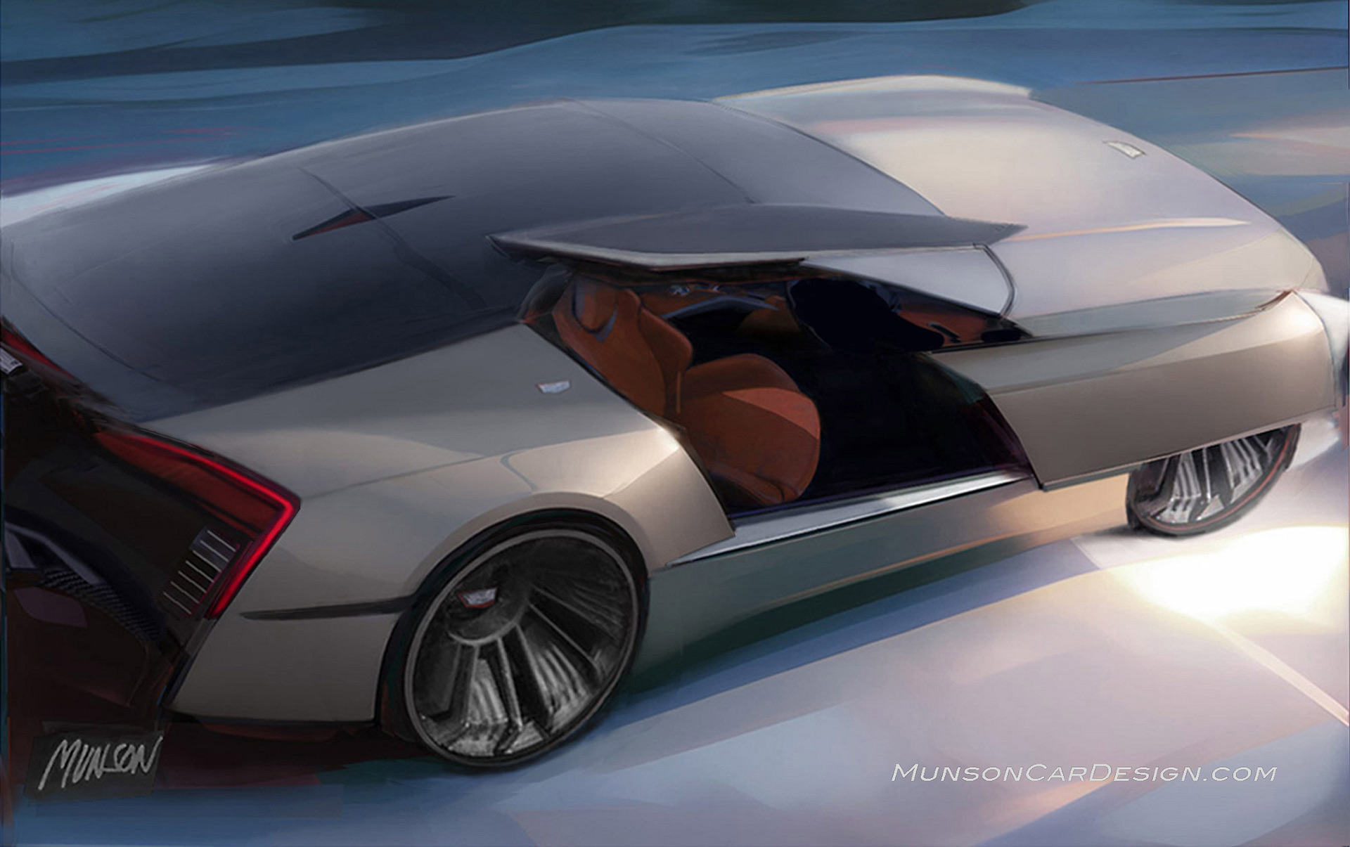 Cadillac coupe exterior concept using Photoshop and Vizcom.ai