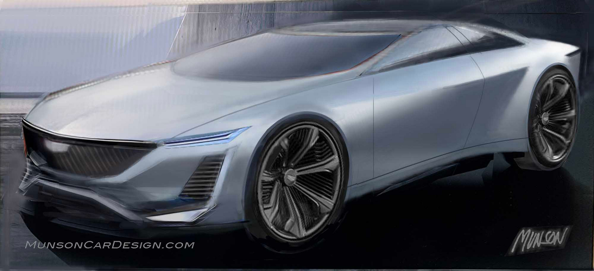 Cadillac coupe concept using Photoshop