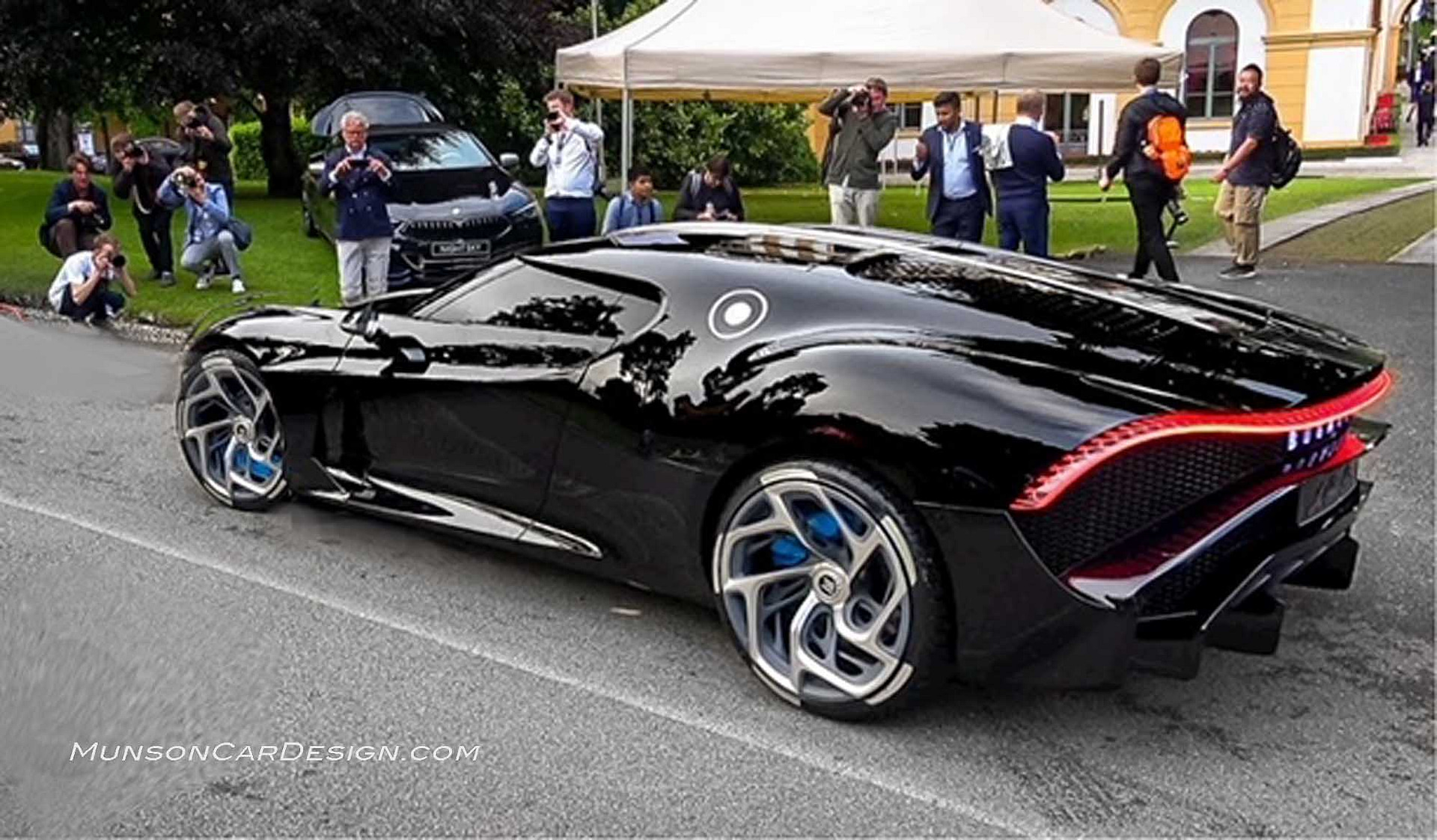 Bugatti La Voiture Noir rear 3/4 exterior concept car photo