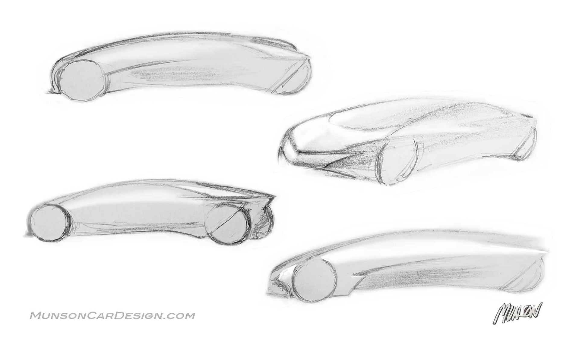 Original sketches for Mercedes-Benz autonomous done with pencil and paper