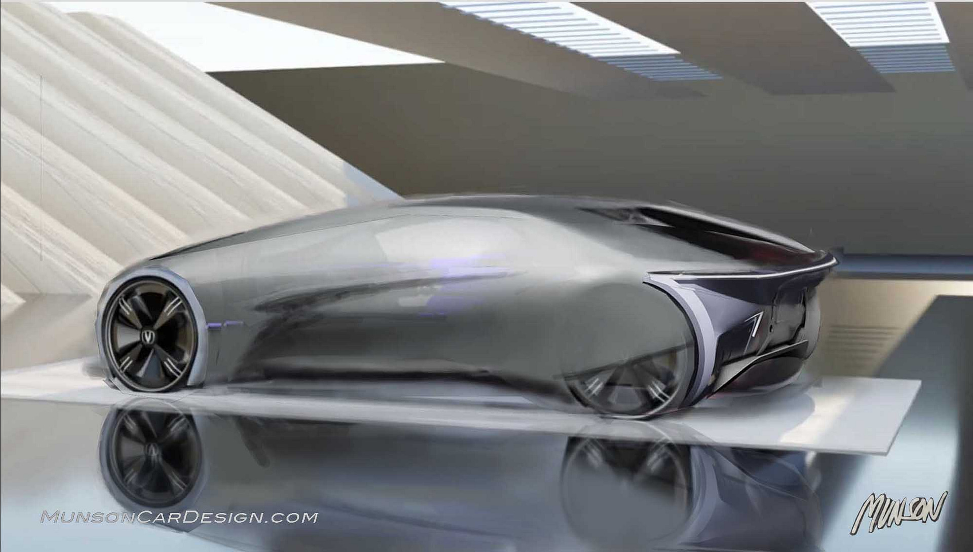 Original rendering for Mercedes-Benz autonomous done with Adobe Photoshop