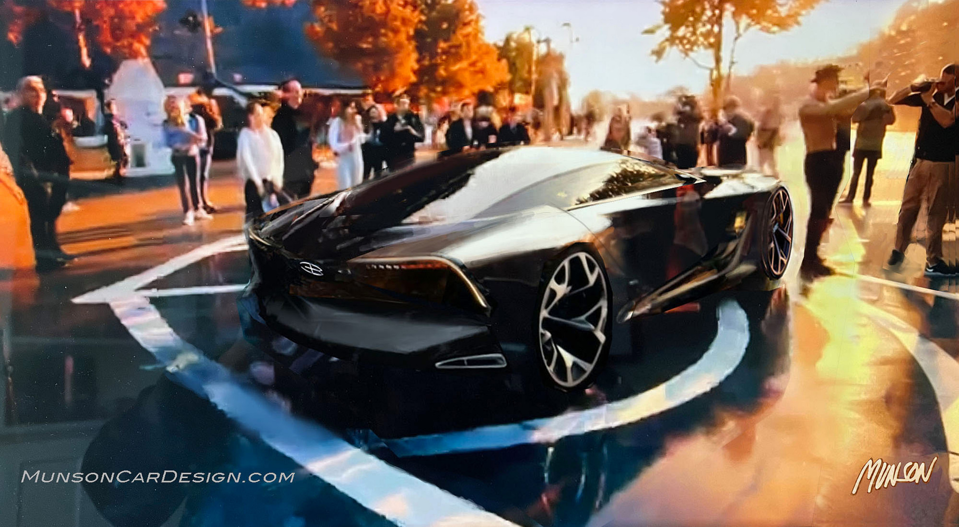 Early rough version of Bugatti design