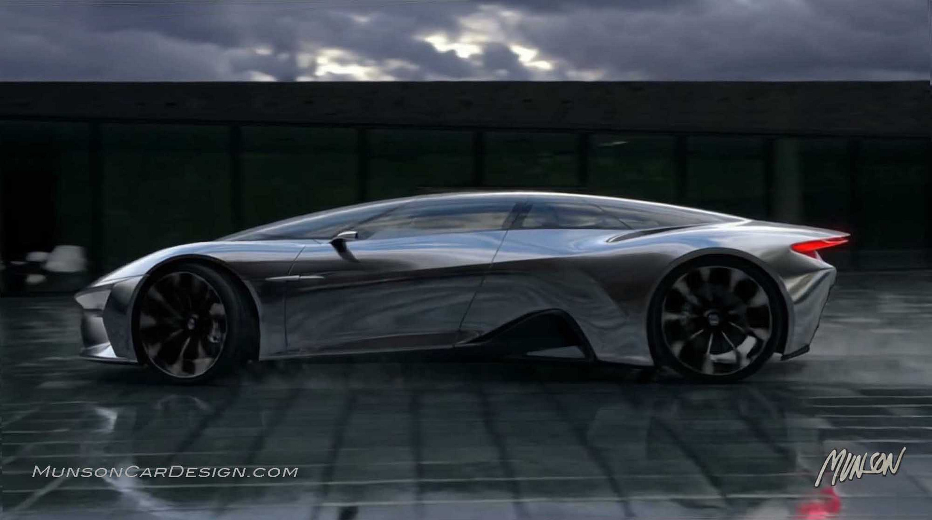 Mid-Engine 2+2 exterior concept side view using Adobe Photoshop and Vizcom's Modify and Animate